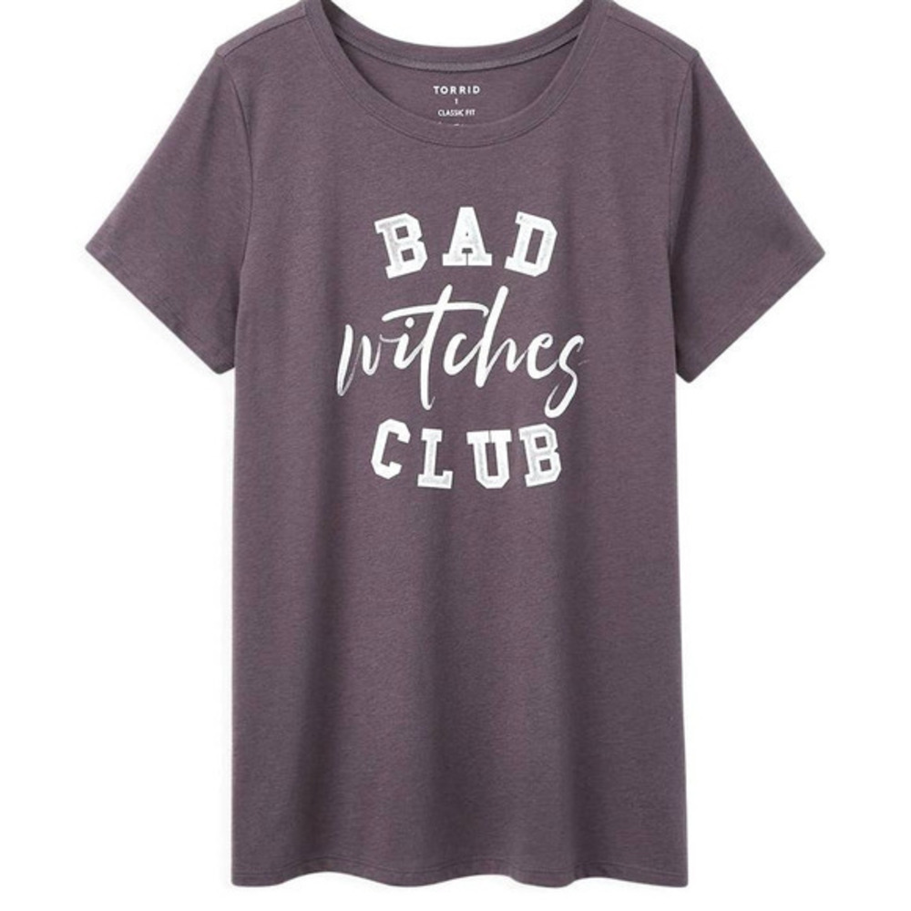 Torrid 2 (2X 18/20) Bad Witches Club Punk Gothic Witch Classic Fit Graphic Tee